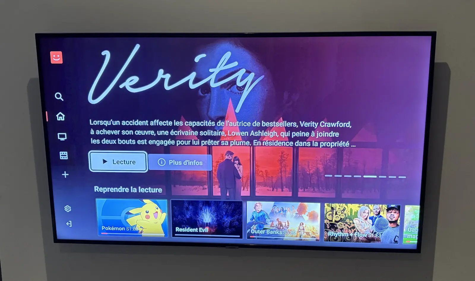 kinora running on an Android TV